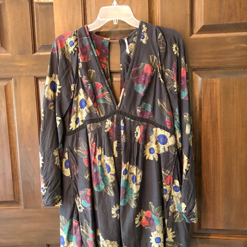 Free People Tunic Baby Doll Dress Brown size xs